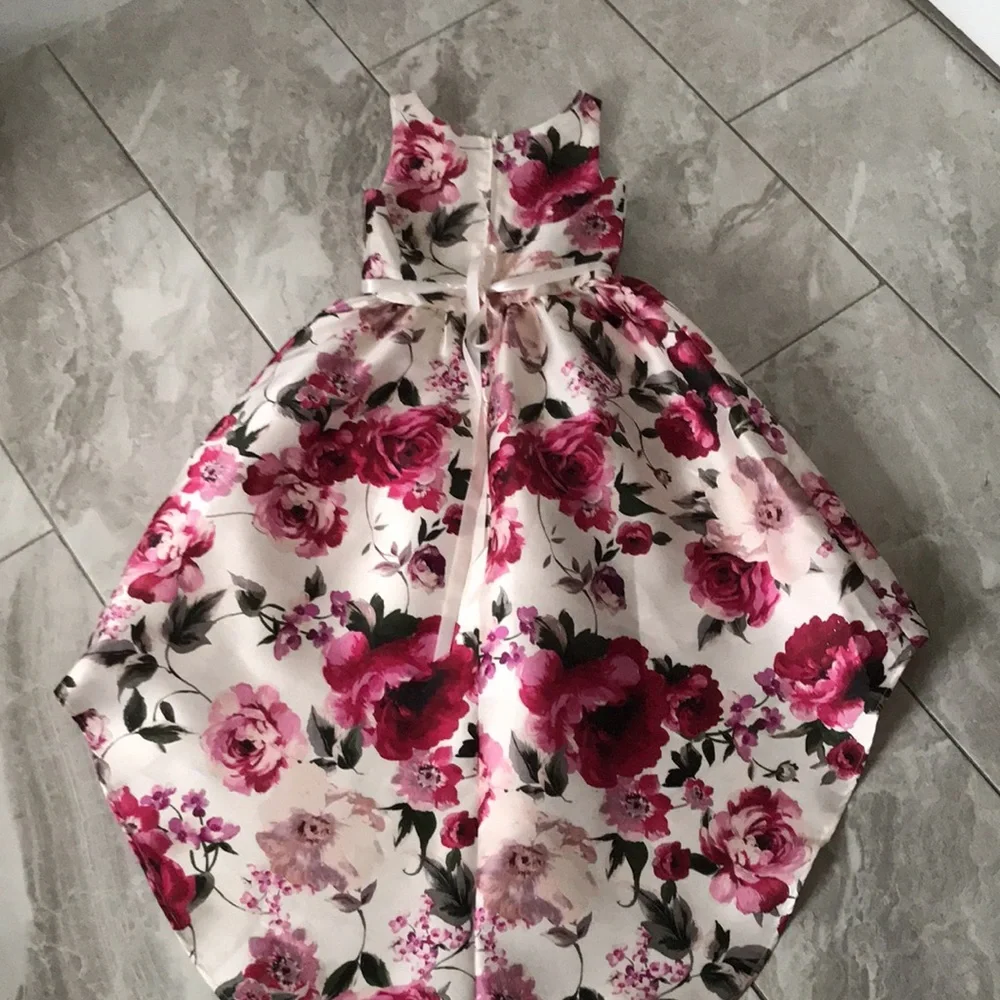 RARE EDITIONS Girls Flowers Sprinkles Hi-Low Flare Special Occasions Dre…